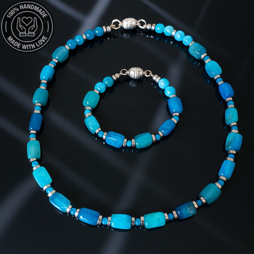 Akik Nazardan Koruma Huzur Ve Denge Kolye Bileklik Seti