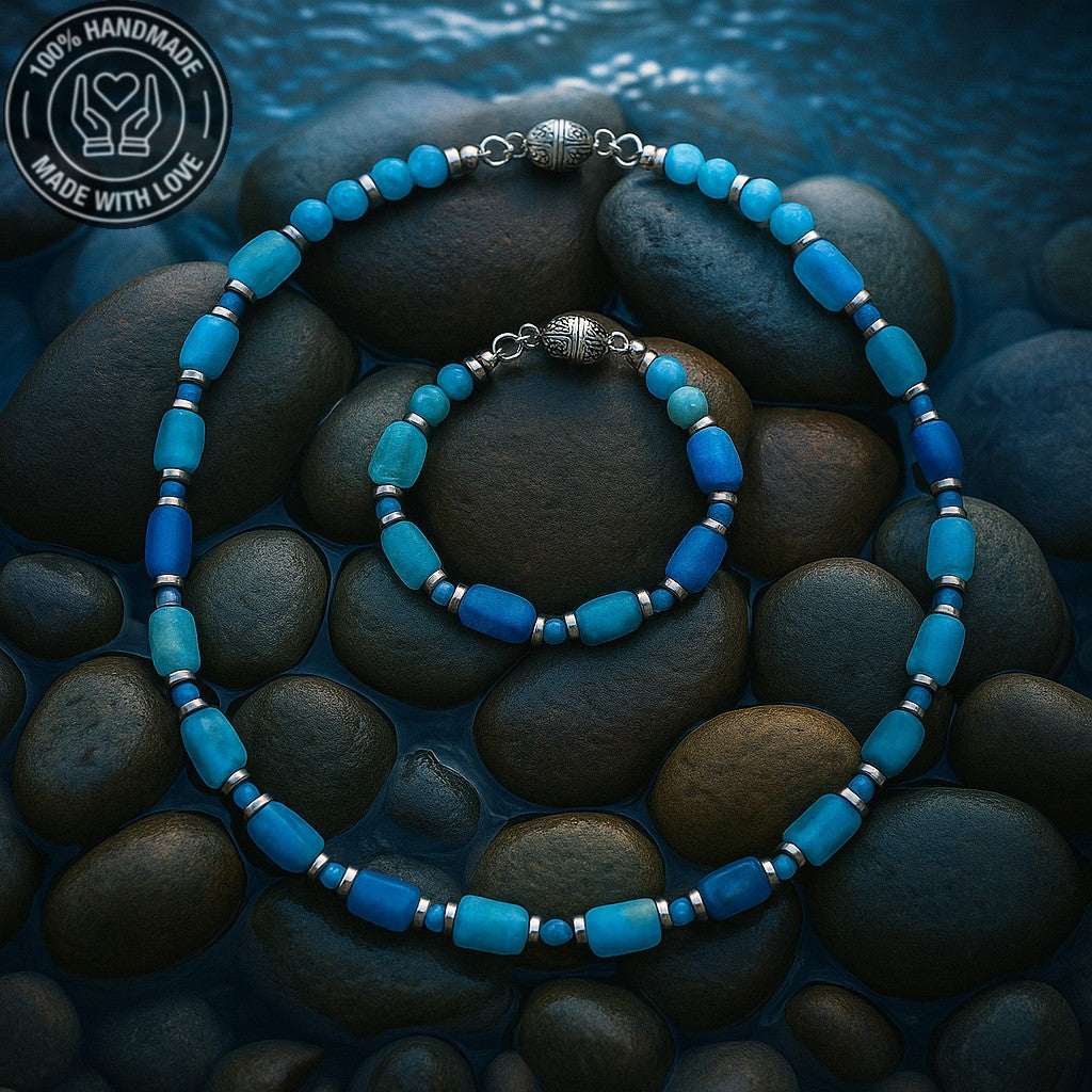 Akik Nazardan Koruma Huzur Ve Denge Kolye Bileklik Seti