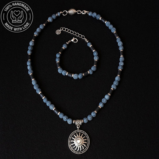 Akik Hematit Nazardan Koruma , Güç Ve Kararlılık Kolye Bileklik Seti