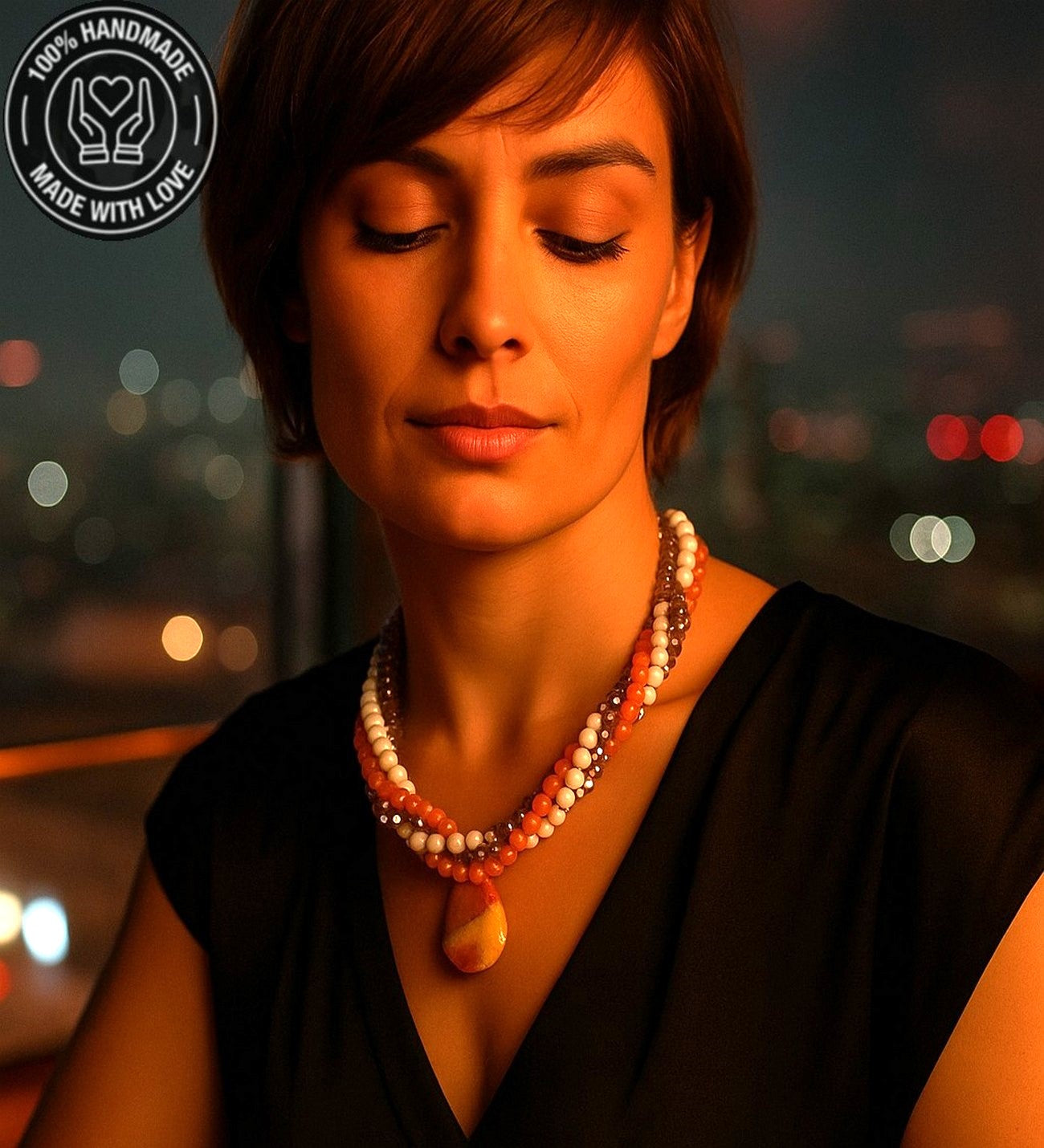 Akik Havlit Kristal Nazardan Ve Stresten Korunma Kolyesi