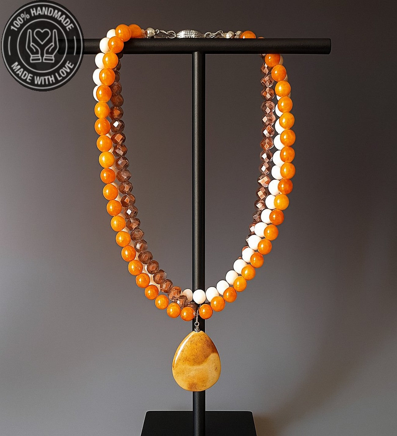 Akik Havlit Kristal Nazardan Ve Stresten Korunma Kolyesi