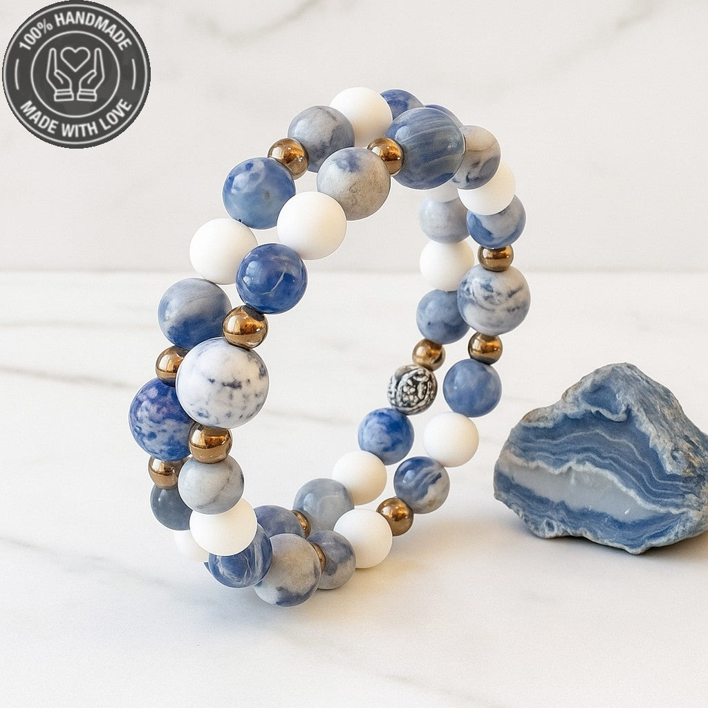 Akik Iki Sıralı Negatif Enerji Ve Nazar Koruması Bileklik