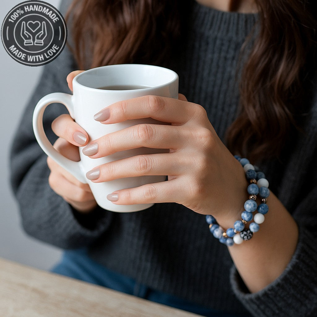 Akik Iki Sıralı Negatif Enerji Ve Nazar Koruması Bileklik