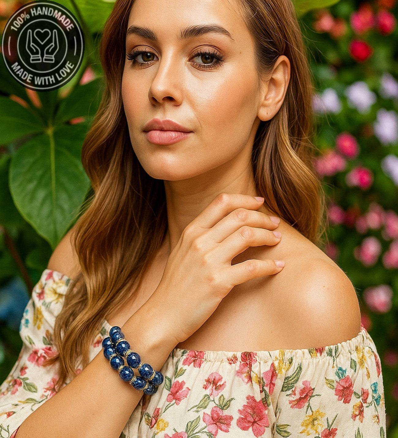 Mavi Kuvars Iki Sıralı Iletişim Ve Zarafet Bilekliği