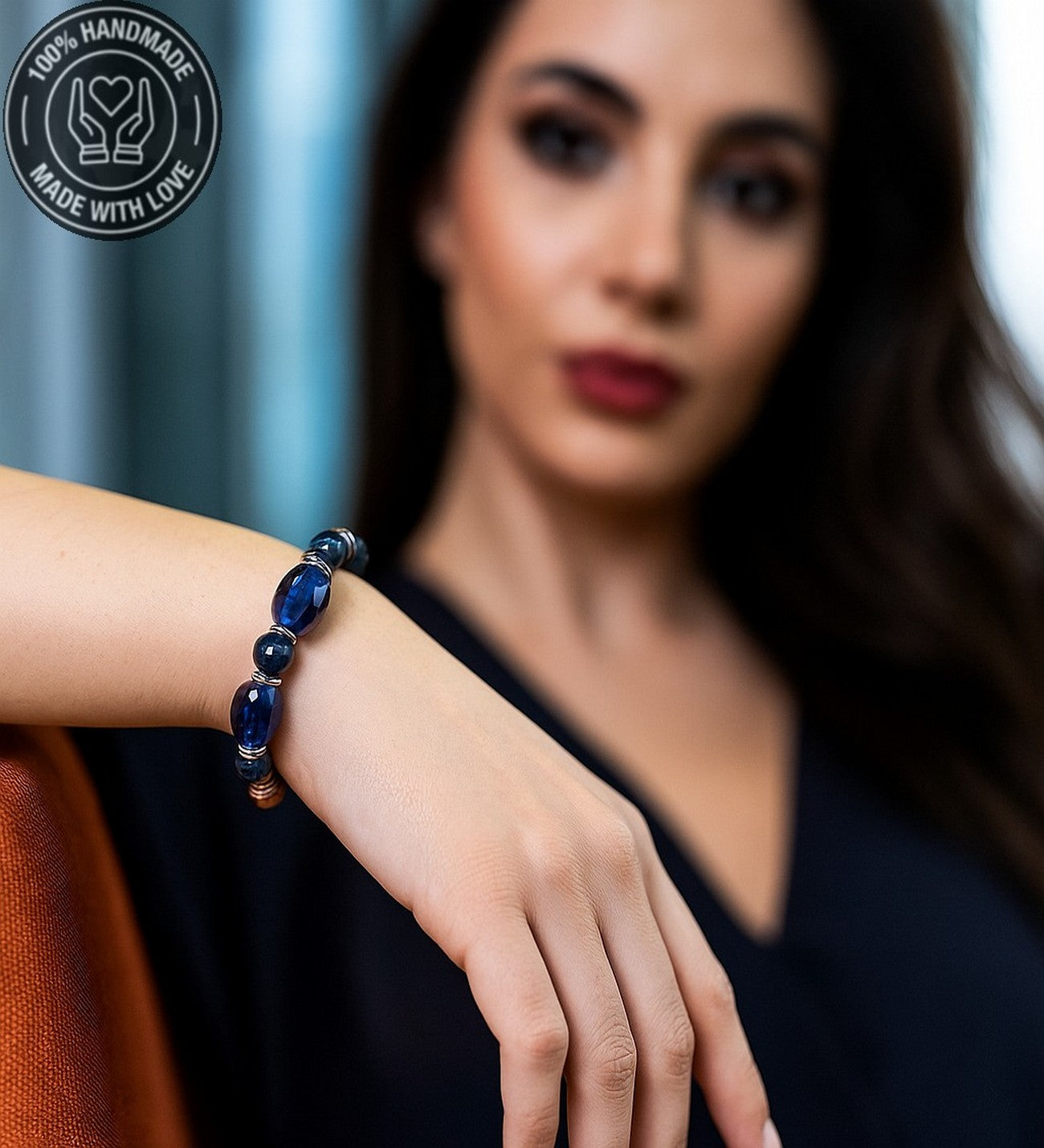 Lacivert Kaplan Gözü Lacivert Kuvars Odaklanma Ve Nazar Karşıtı Bileklik