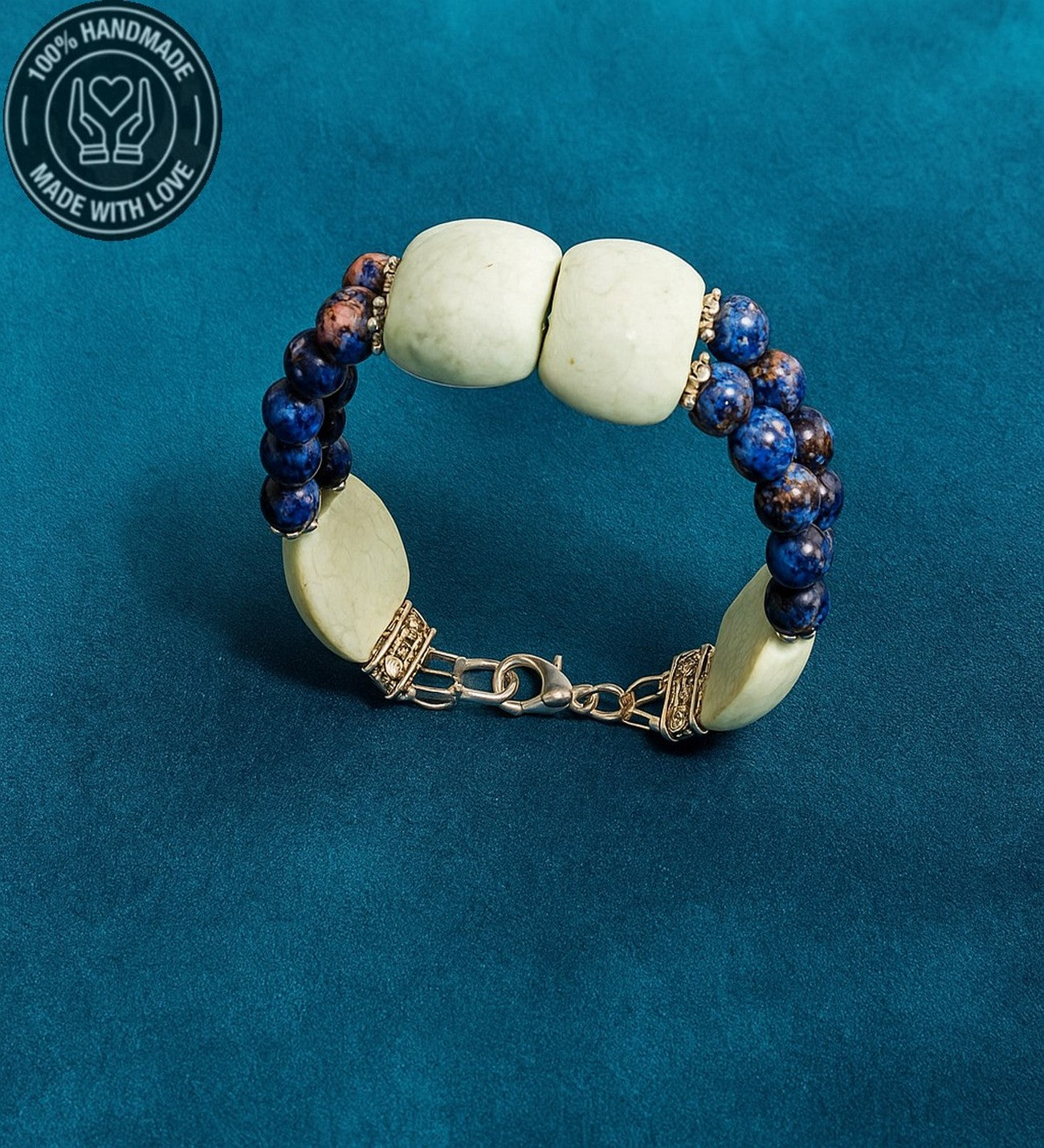 Jasper 2 Sıralı Güç Ve Cesaret Bilekliği