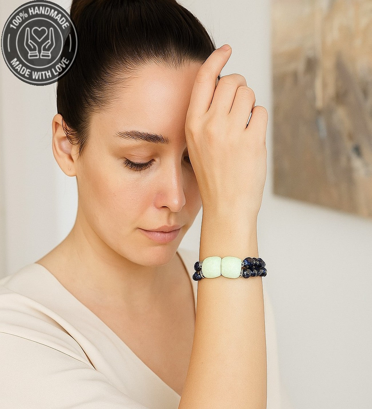 Jasper 2 Sıralı Güç Ve Cesaret Bilekliği