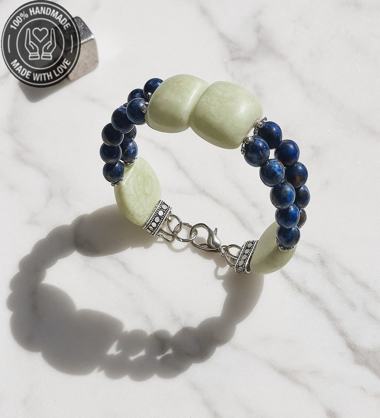 Jasper 2 Sıralı Güç Ve Cesaret Bilekliği