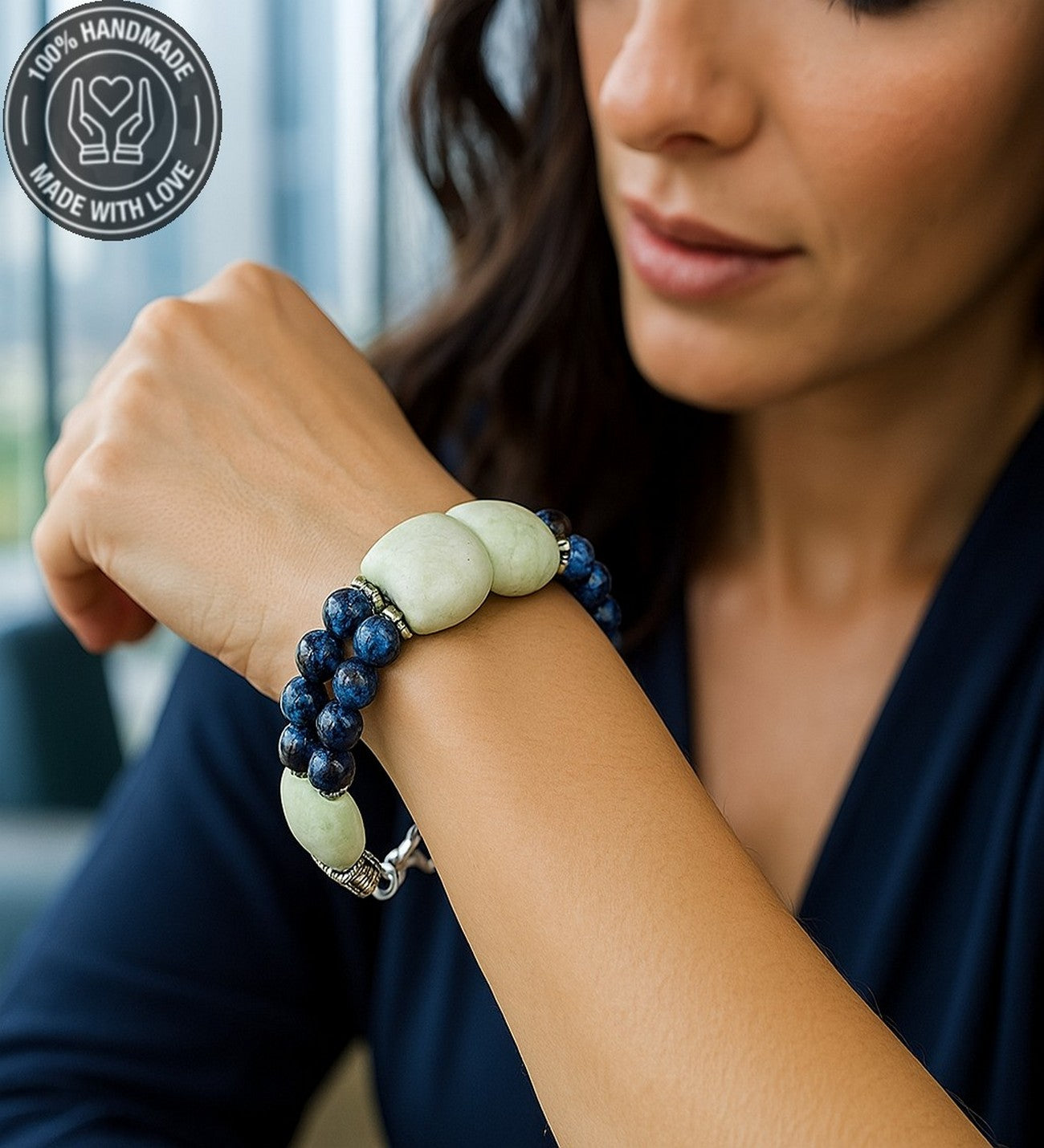 Jasper 2 Sıralı Güç Ve Cesaret Bilekliği