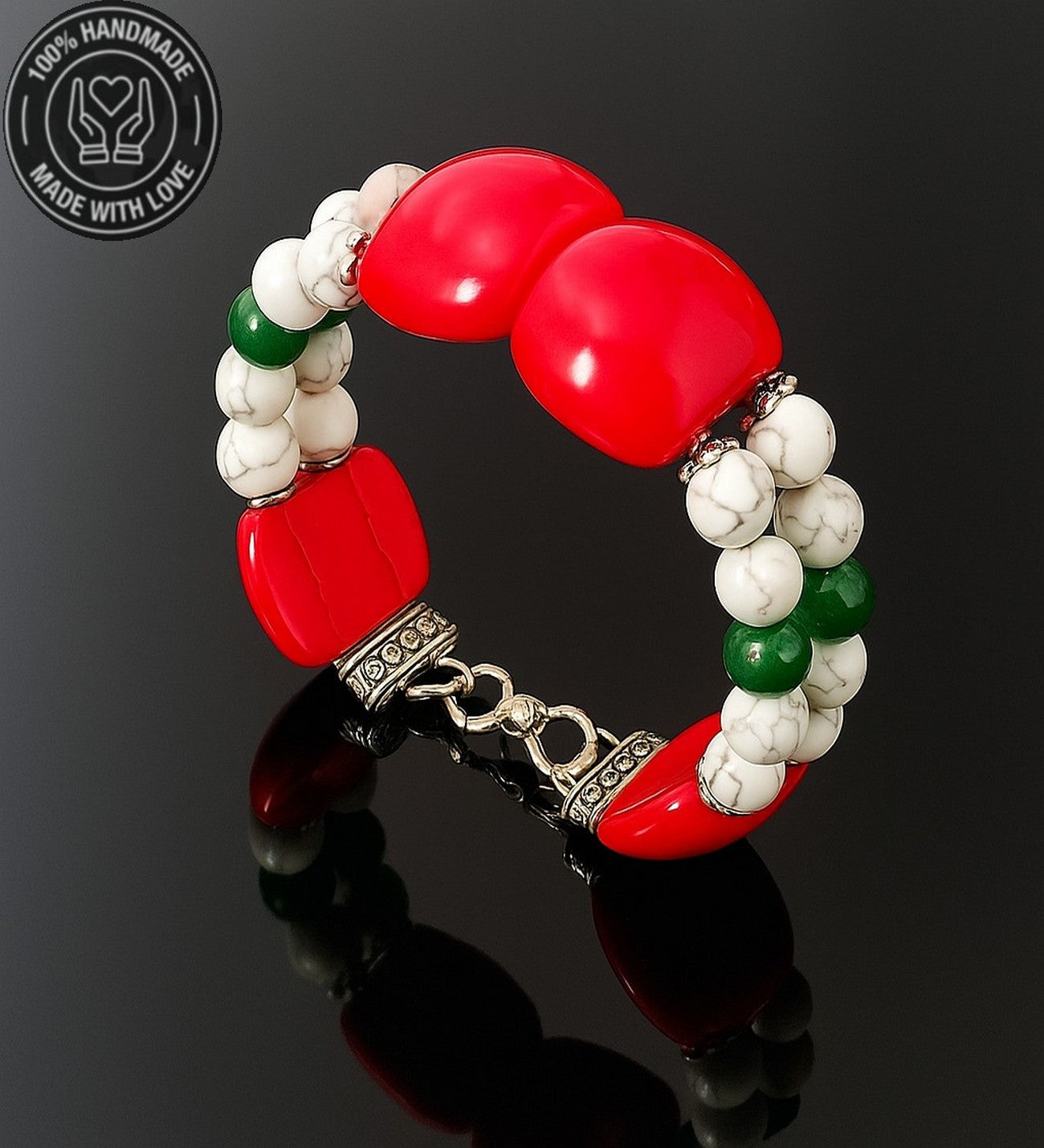 2 Sıralı Jasper Akik Havlit Nazardan Koruma Zihinsel Berraklık Ve Sakinlik Bilekliği