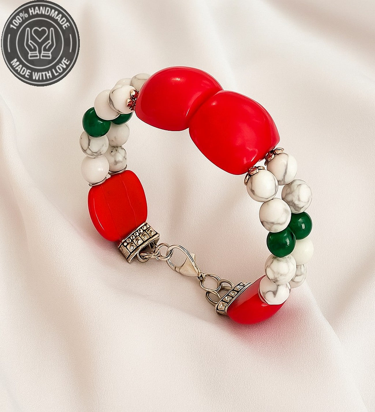 2 Sıralı Jasper Akik Havlit Nazardan Koruma Zihinsel Berraklık Ve Sakinlik Bilekliği