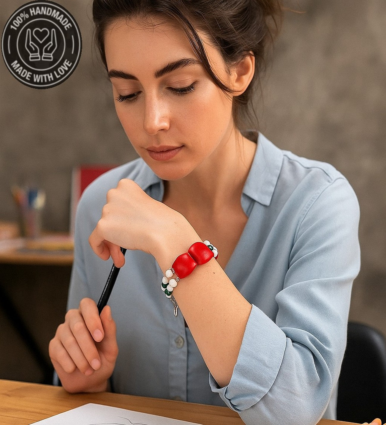 2 Sıralı Jasper Akik Havlit Nazardan Koruma Zihinsel Berraklık Ve Sakinlik Bilekliği