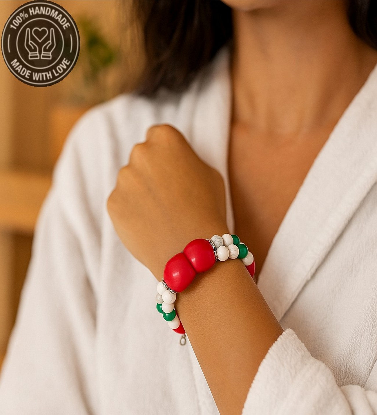 2 Sıralı Jasper Akik Havlit Nazardan Koruma Zihinsel Berraklık Ve Sakinlik Bilekliği