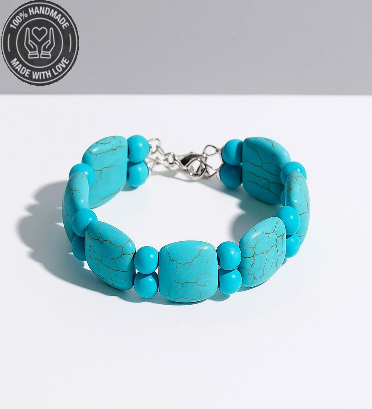 2 Sıralı Turkuaz Şifa Ve Nazar Koruması Bileklik