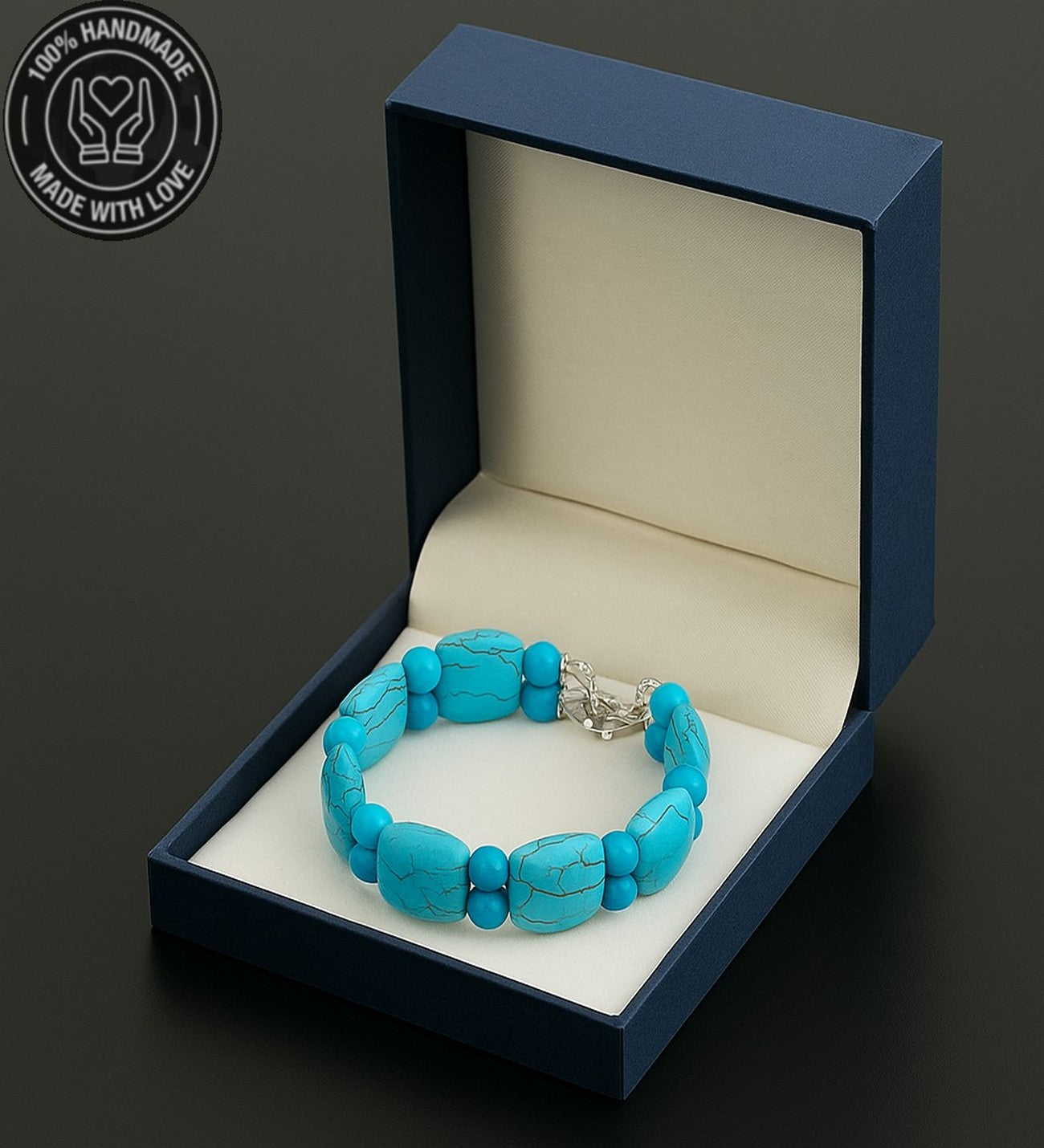 2 Sıralı Turkuaz Şifa Ve Nazar Koruması Bileklik