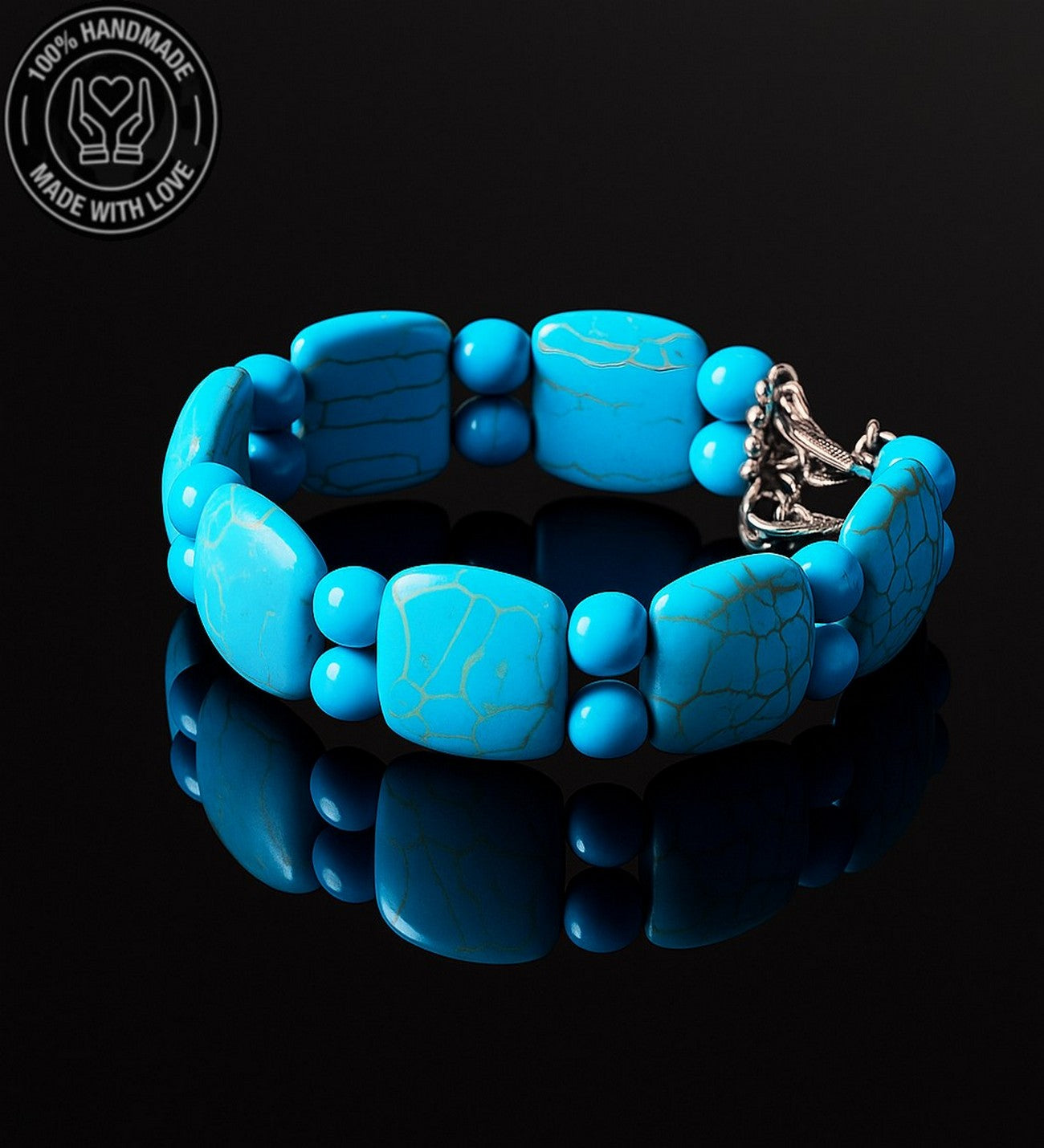 2 Sıralı Turkuaz Şifa Ve Nazar Koruması Bileklik