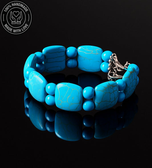 2 Sıralı Turkuaz Şifa Ve Nazar Koruması Bileklik