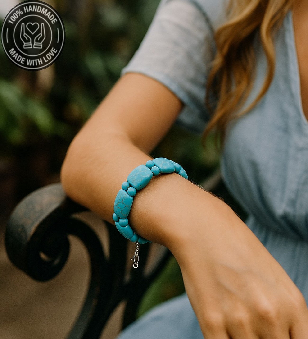 2 Sıralı Turkuaz Şifa Ve Nazar Koruması Bileklik