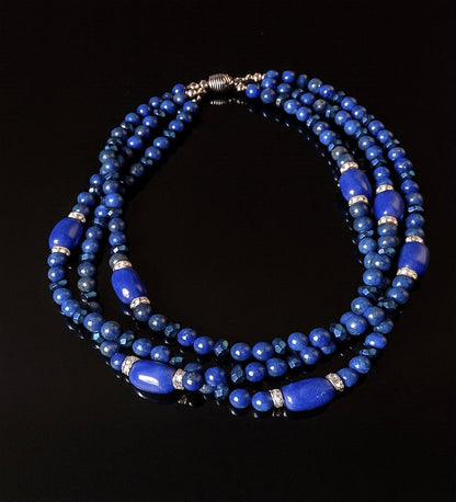Lapis Jasper 3 Sıralı Güç Ve Nazardan Korunma Kolyesi