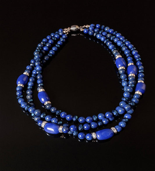 Lapis Jasper 3 Sıralı Güç Ve Nazardan Korunma Kolyesi