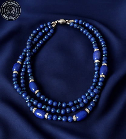 Lapis Jasper 3 Sıralı Güç Ve Nazardan Korunma Kolyesi