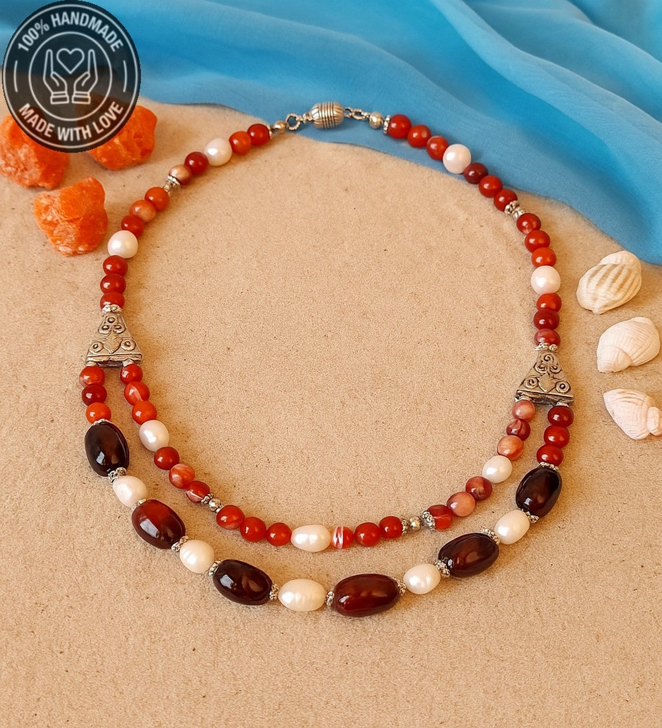 Akik Inci Sezgisel Güç Ve Nazardan Koruma Kolyesi