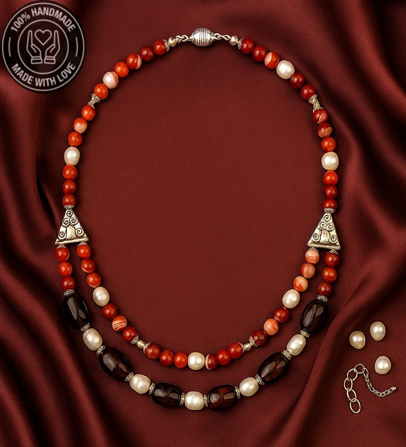 Akik Inci Sezgisel Güç Ve Nazardan Koruma Kolyesi