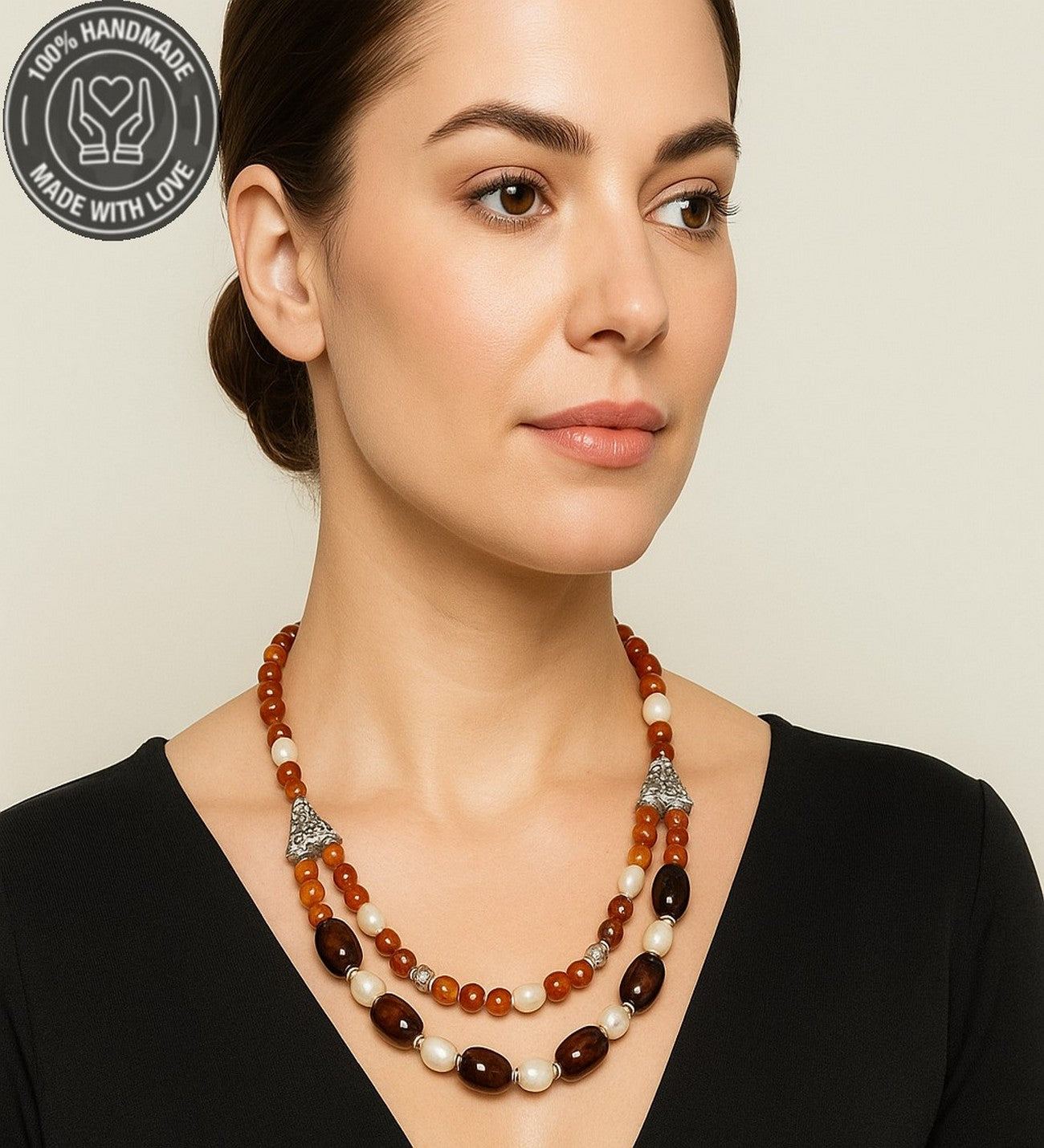 Akik Inci Sezgisel Güç Ve Nazardan Koruma Kolyesi