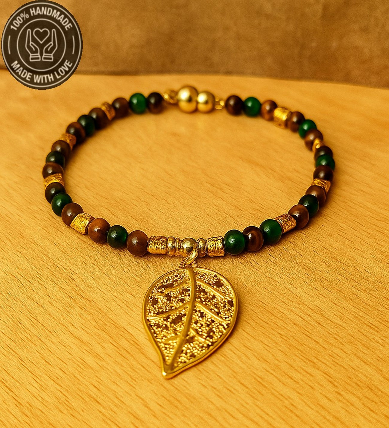 Kaplan Gözü Yeşil Akik Cesaret Şans Ve Nazardan Koruma Kolyesi