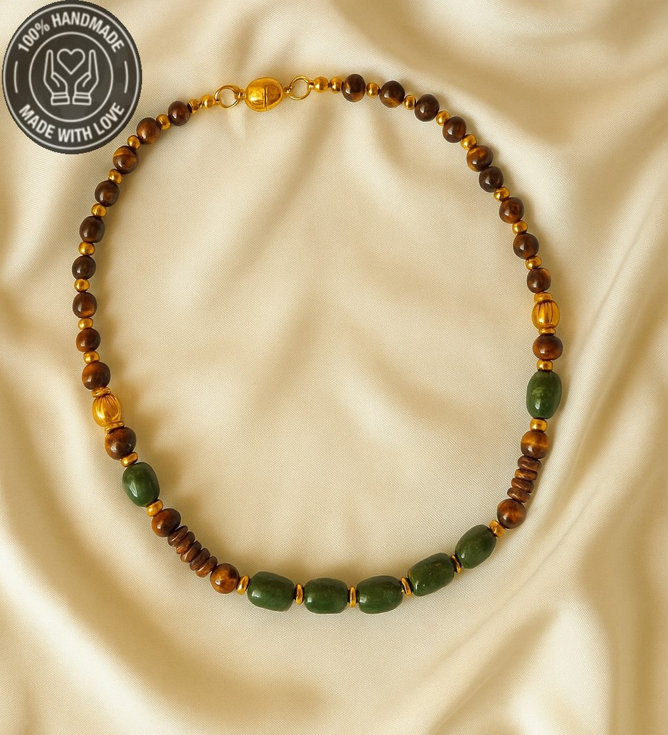 Kaplan gözü Ceyt Cesaret Ve Nazardan Korunma Kolyesi