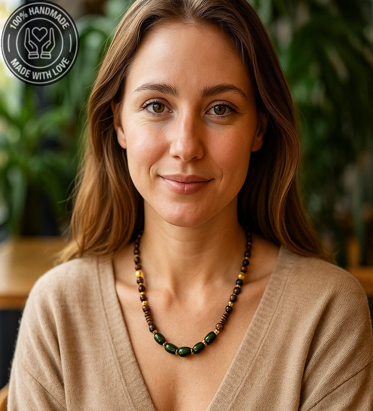 Kaplan gözü Ceyt Cesaret Ve Nazardan Korunma Kolyesi