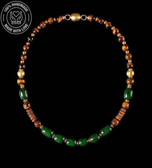 Kaplan gözü Ceyt Cesaret Ve Nazardan Korunma Kolyesi