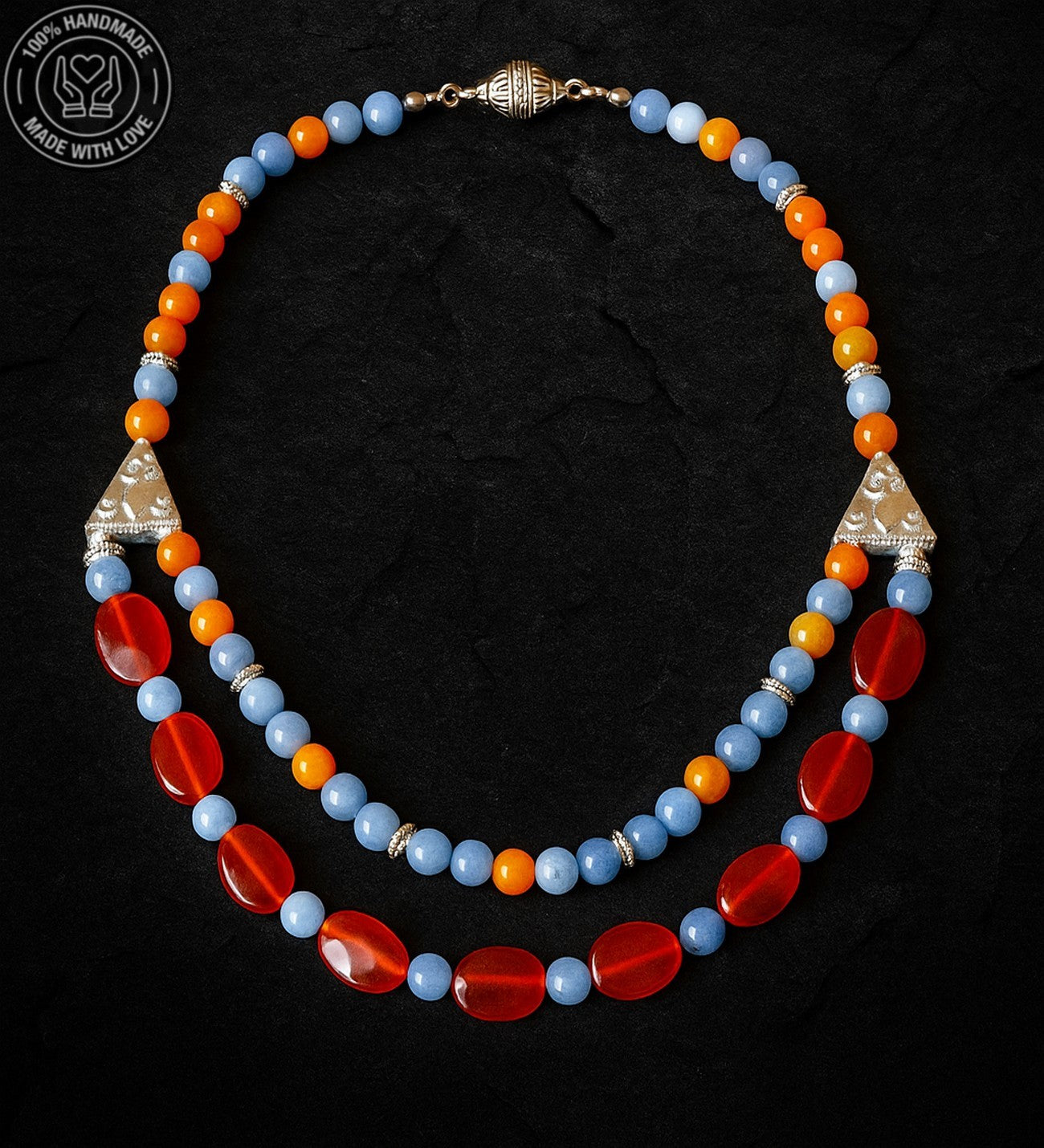 Kuvars Ceyt 2 Sıralı Huzur, Denge Ve Pozitif Enerji Kolyesi