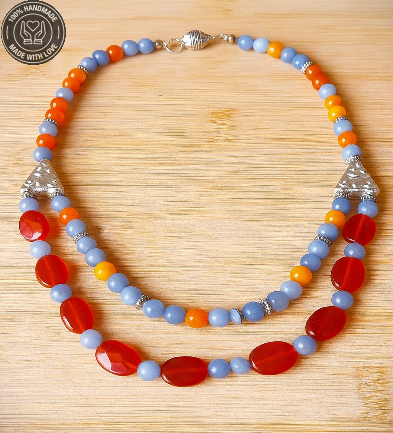 Kuvars Ceyt 2 Sıralı Huzur, Denge Ve Pozitif Enerji Kolyesi