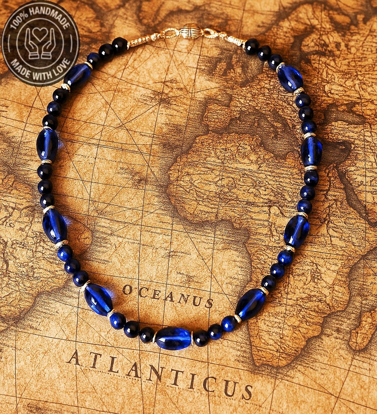 Lacivert Kaplan Gözü Lacivert Kuvars Cesaret, Odaklanma Negatif Enerji Kalkanı Kolye