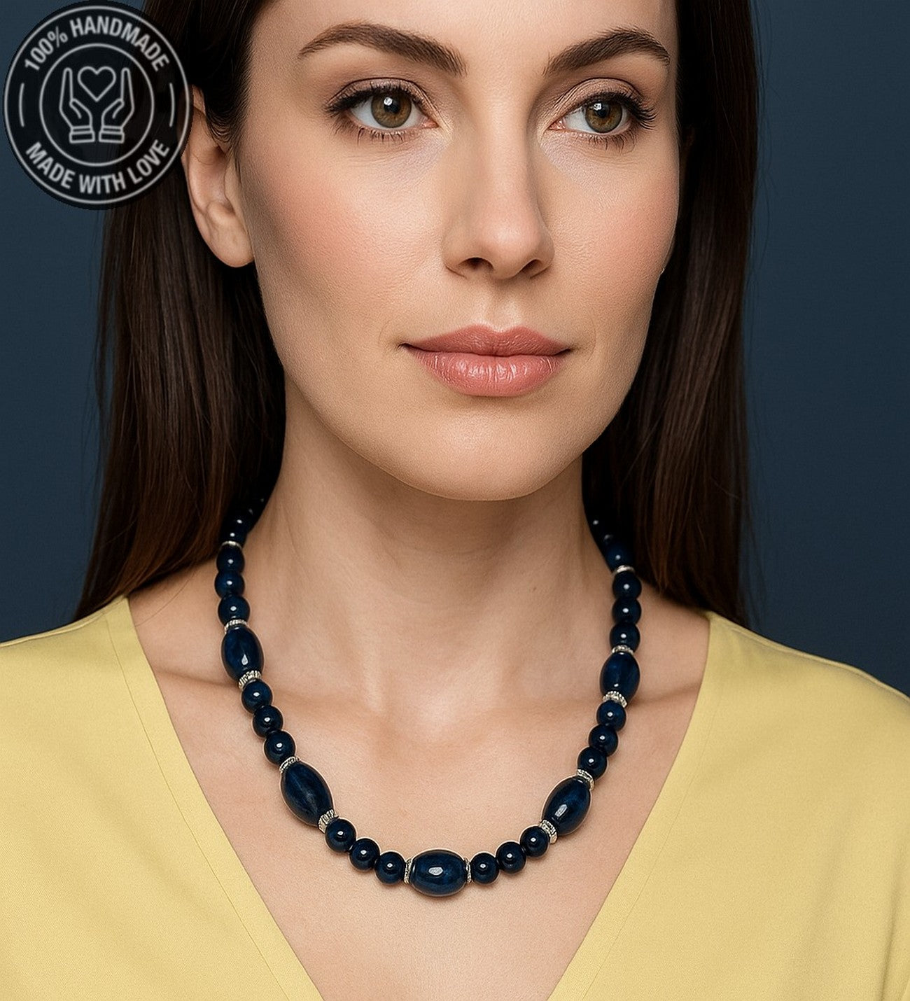 Lacivert Kaplan Gözü Lacivert Kuvars Cesaret, Odaklanma Negatif Enerji Kalkanı Kolye