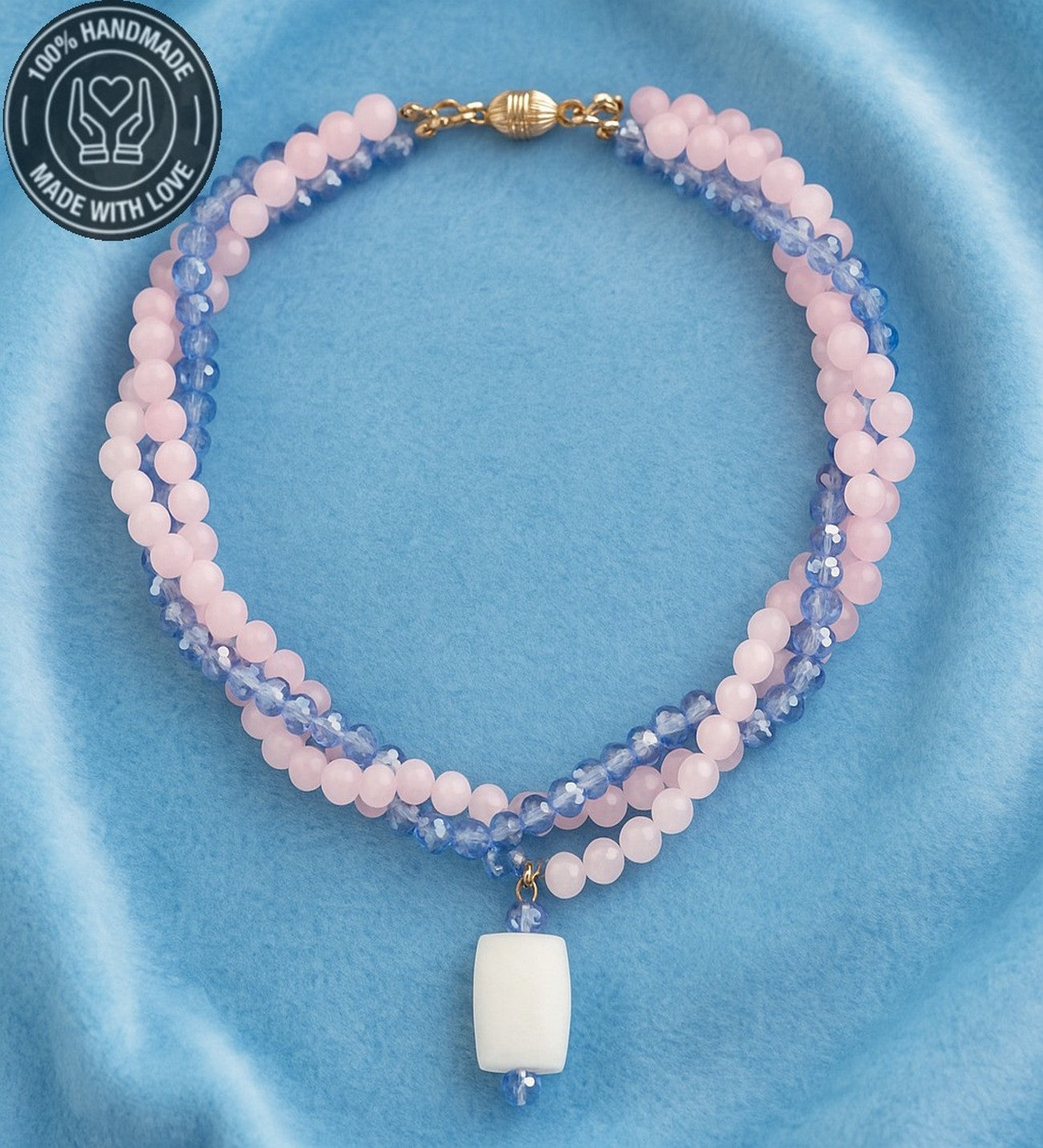 Kuvars Kristal 3 Sıralı Şifa Arınma Ve Enerji Kolyesi