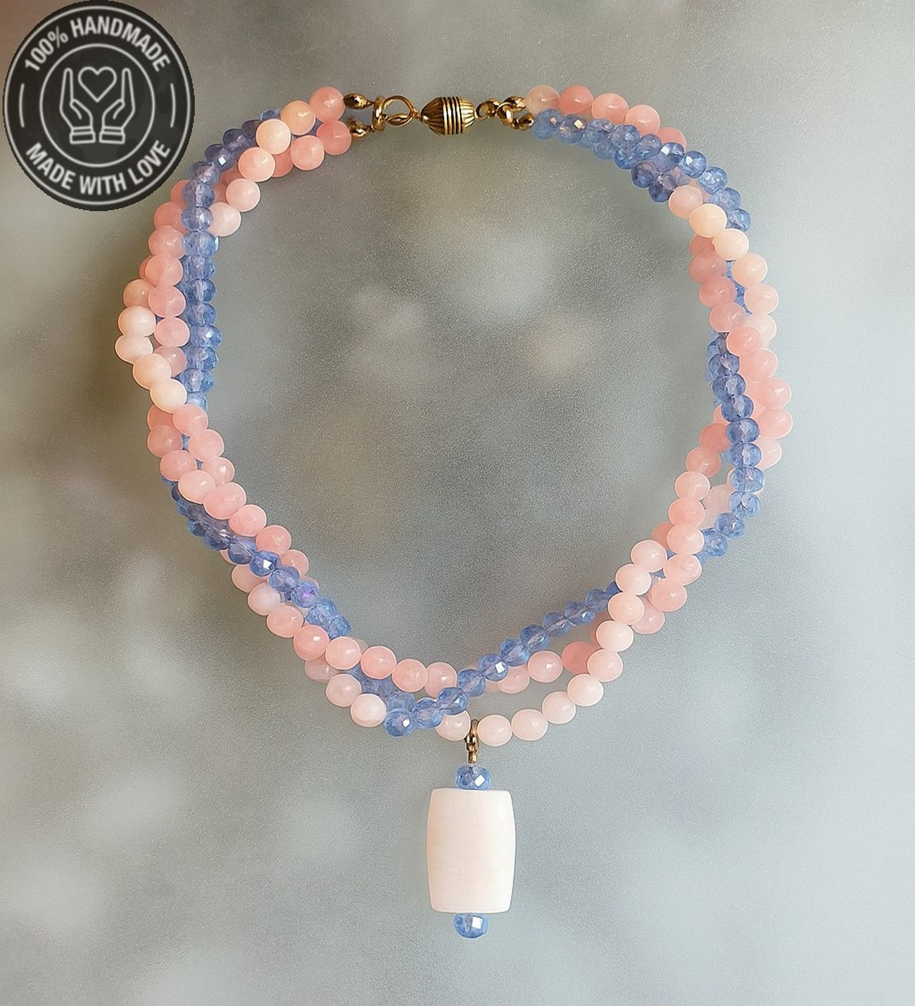 Kuvars Kristal 3 Sıralı Şifa Arınma Ve Enerji Kolyesi