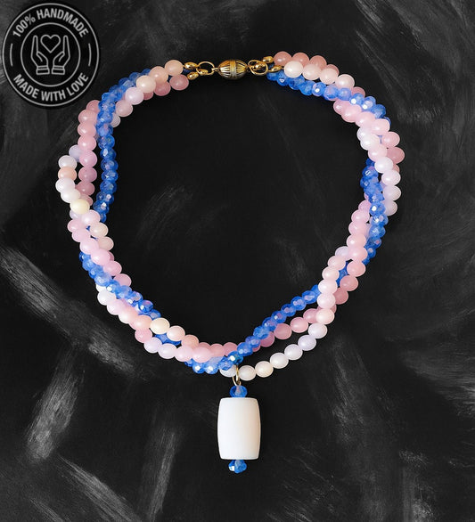 Kuvars Kristal 3 Sıralı Şifa Arınma Ve Enerji Kolyesi