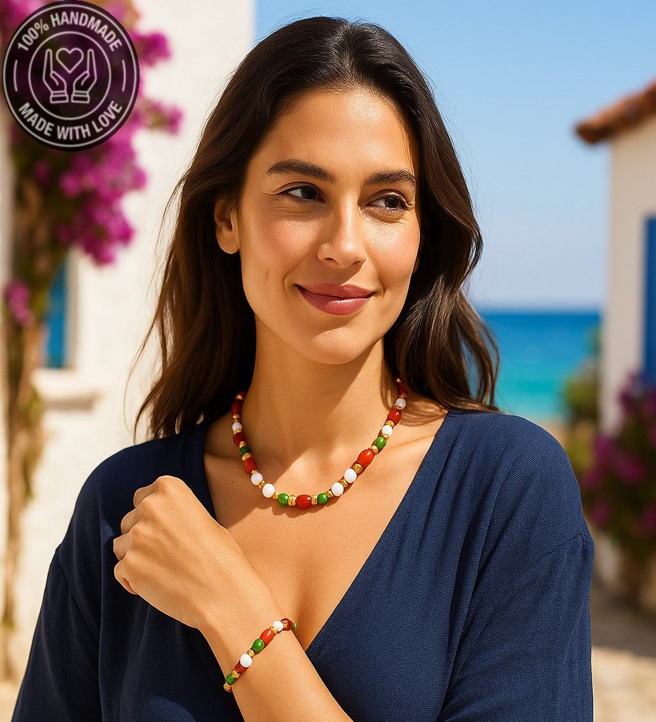 Akik Ceyt Nazardan Korunma Denge Ve Güç Kolye Bileklik Seti