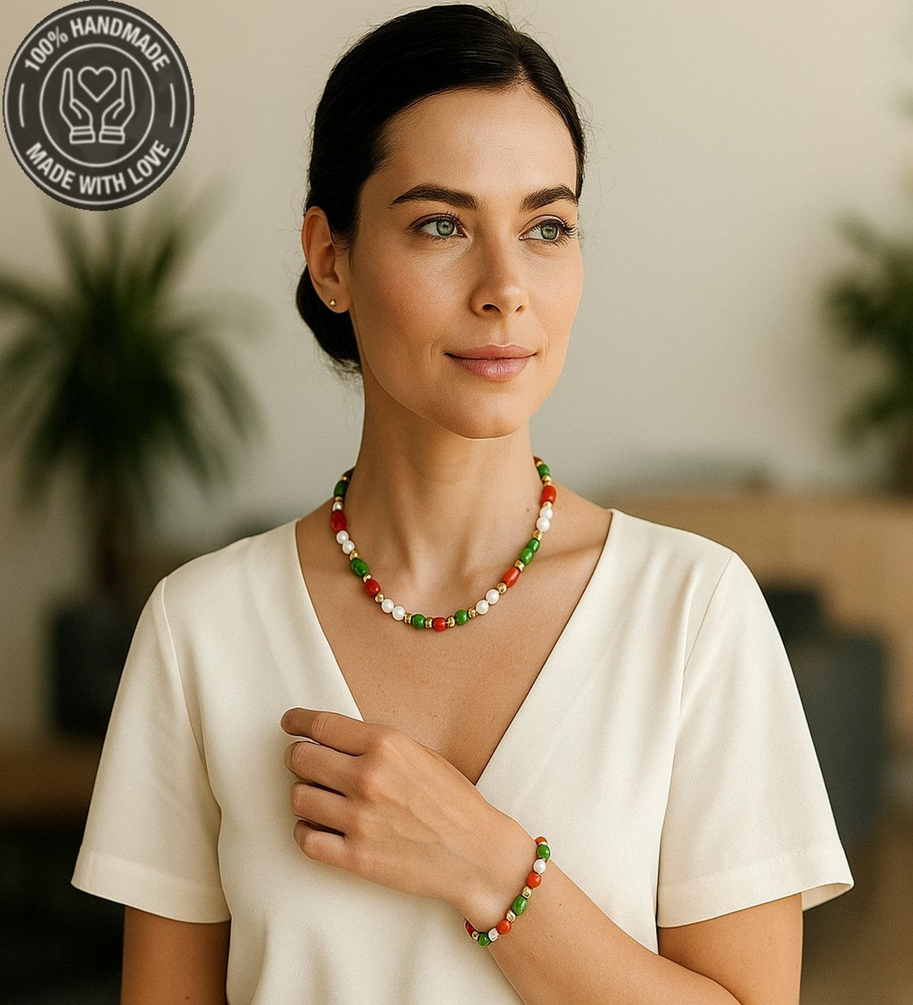 Akik Ceyt Nazardan Korunma Denge Ve Güç Kolye Bileklik Seti