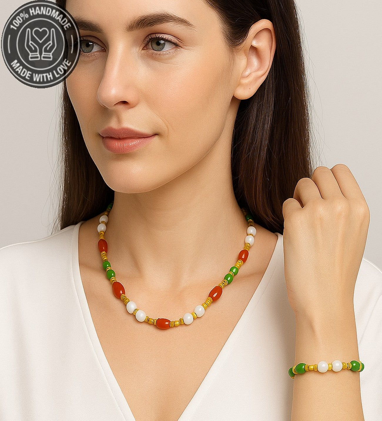 Akik Ceyt Nazardan Korunma Denge Ve Güç Kolye Bileklik Seti