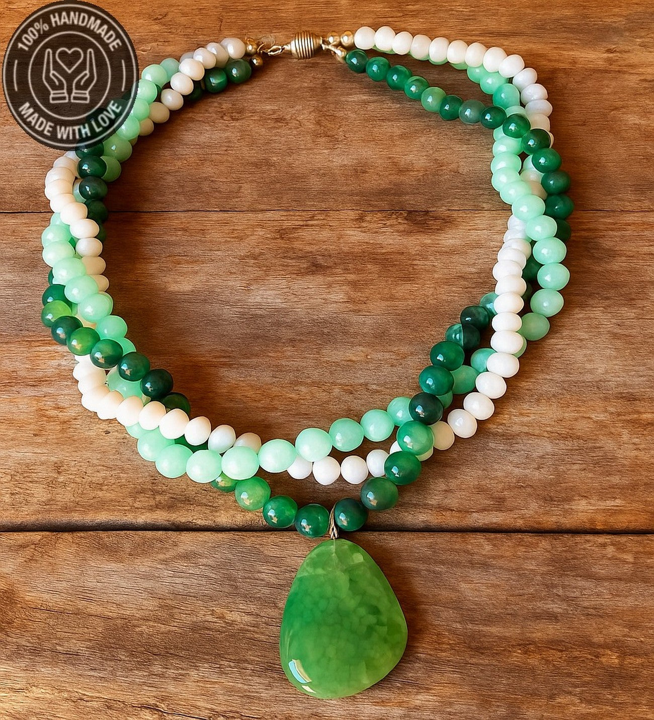 Akik Ceyt Kristal Üç Sıralı Zihinsel Berraklık Cesaret Ve Nazar Koruması Için Kolye