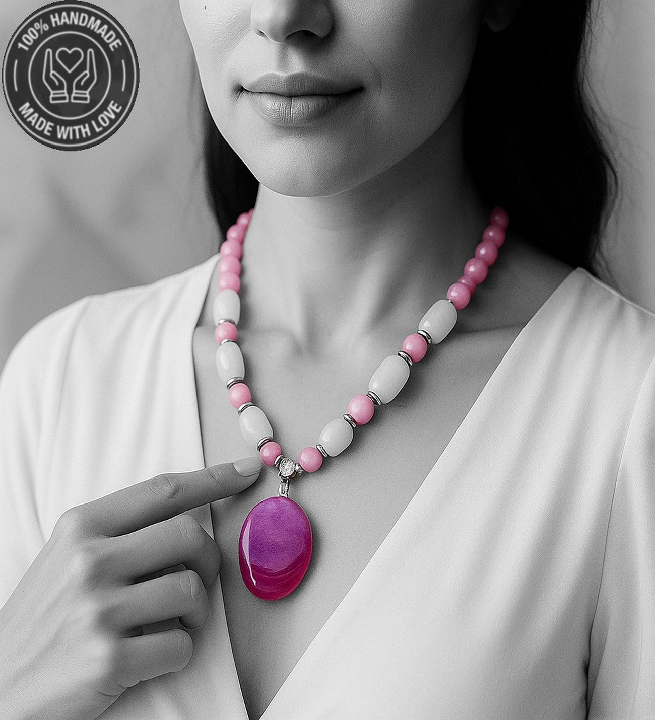 Dumanlı Kuvars Jasper Denge, Koruma Ve Pozitif Enerji Kolyesi