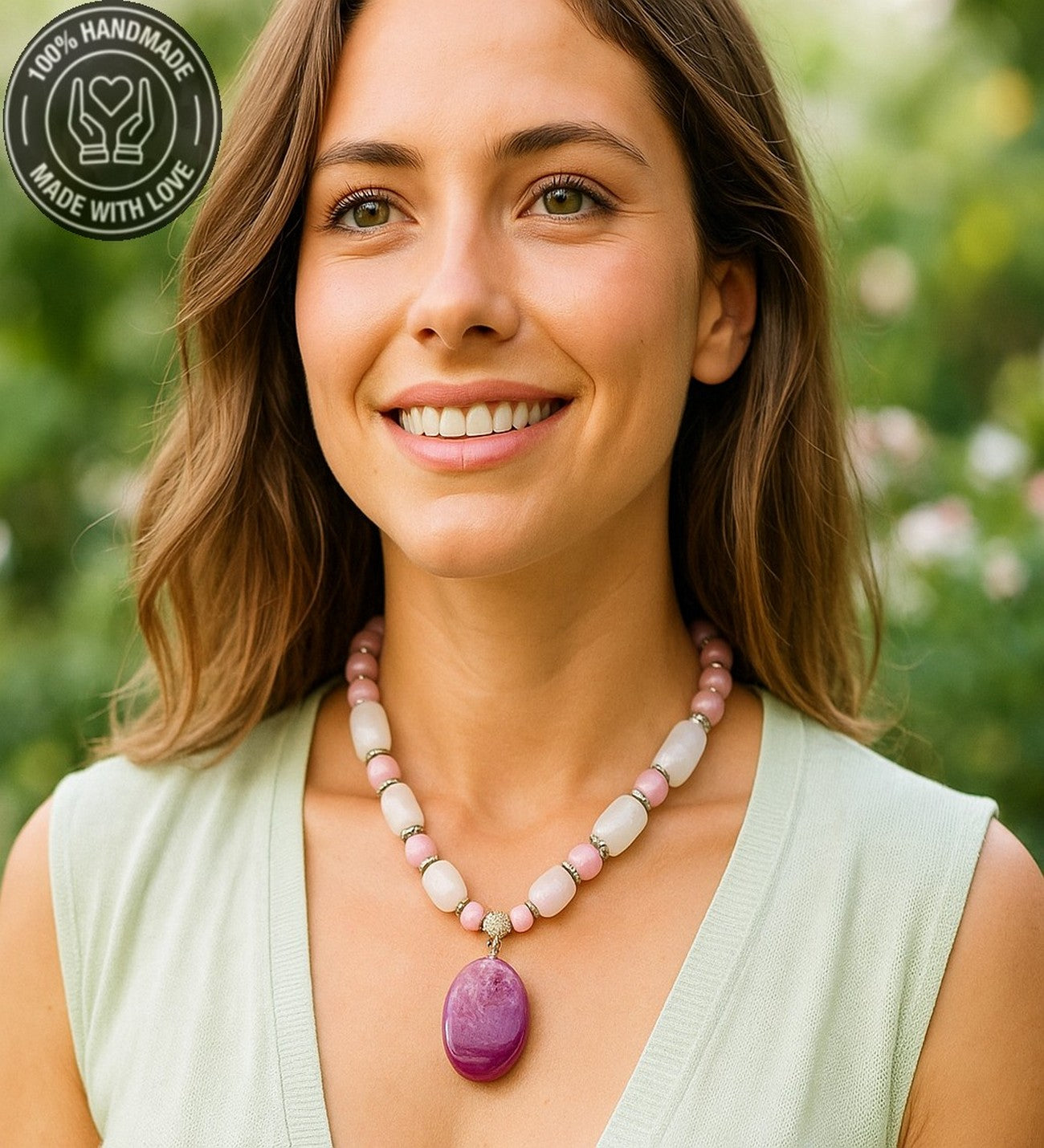 Dumanlı Kuvars Jasper Denge, Koruma Ve Pozitif Enerji Kolyesi