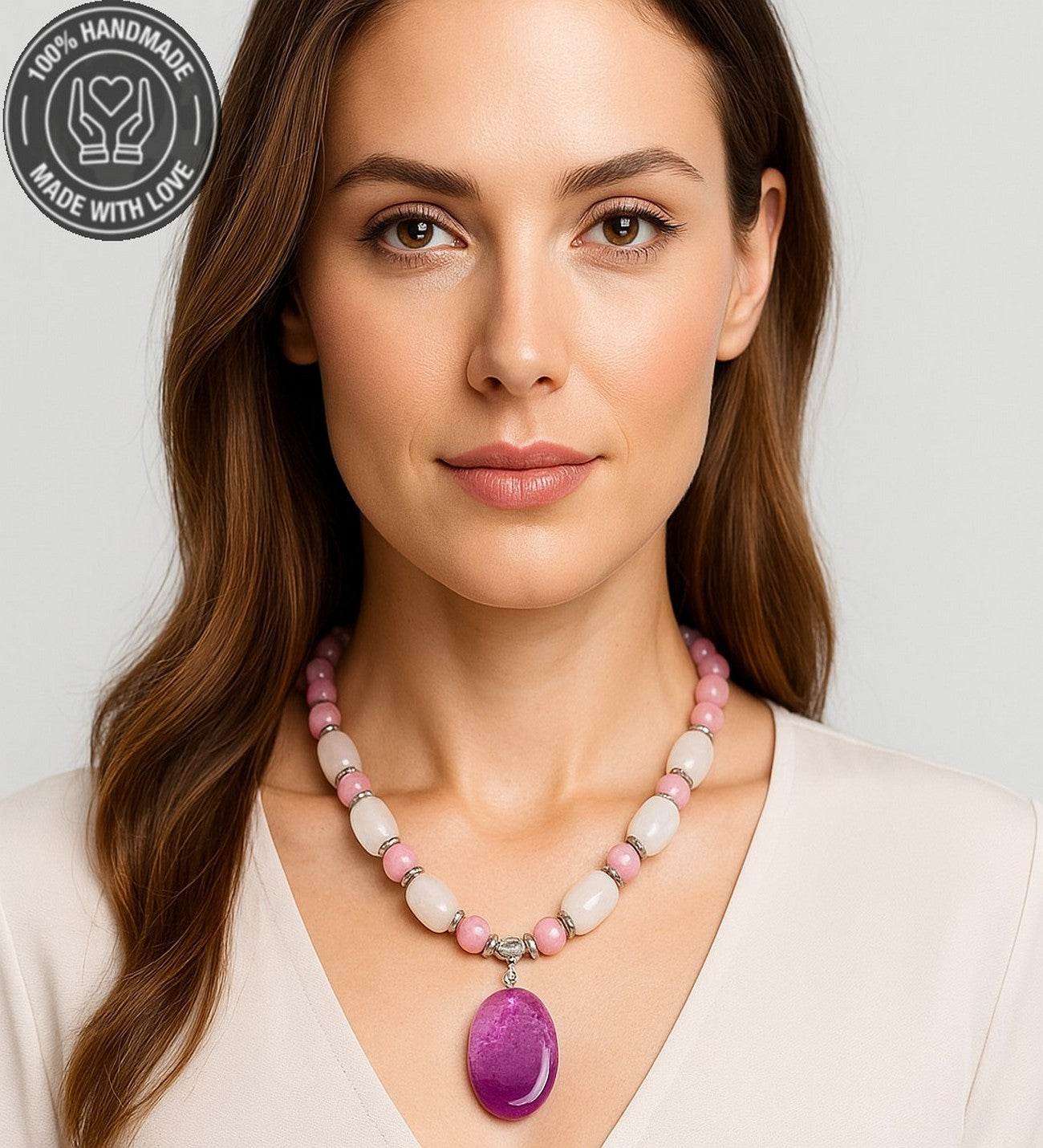 Dumanlı Kuvars Jasper Denge, Koruma Ve Pozitif Enerji Kolyesi