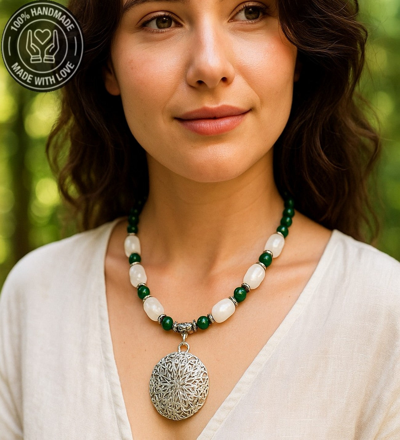 Dumanlı Kuvars Jasper Denge, Koruma Ve Pozitif Enerji Kolyesi