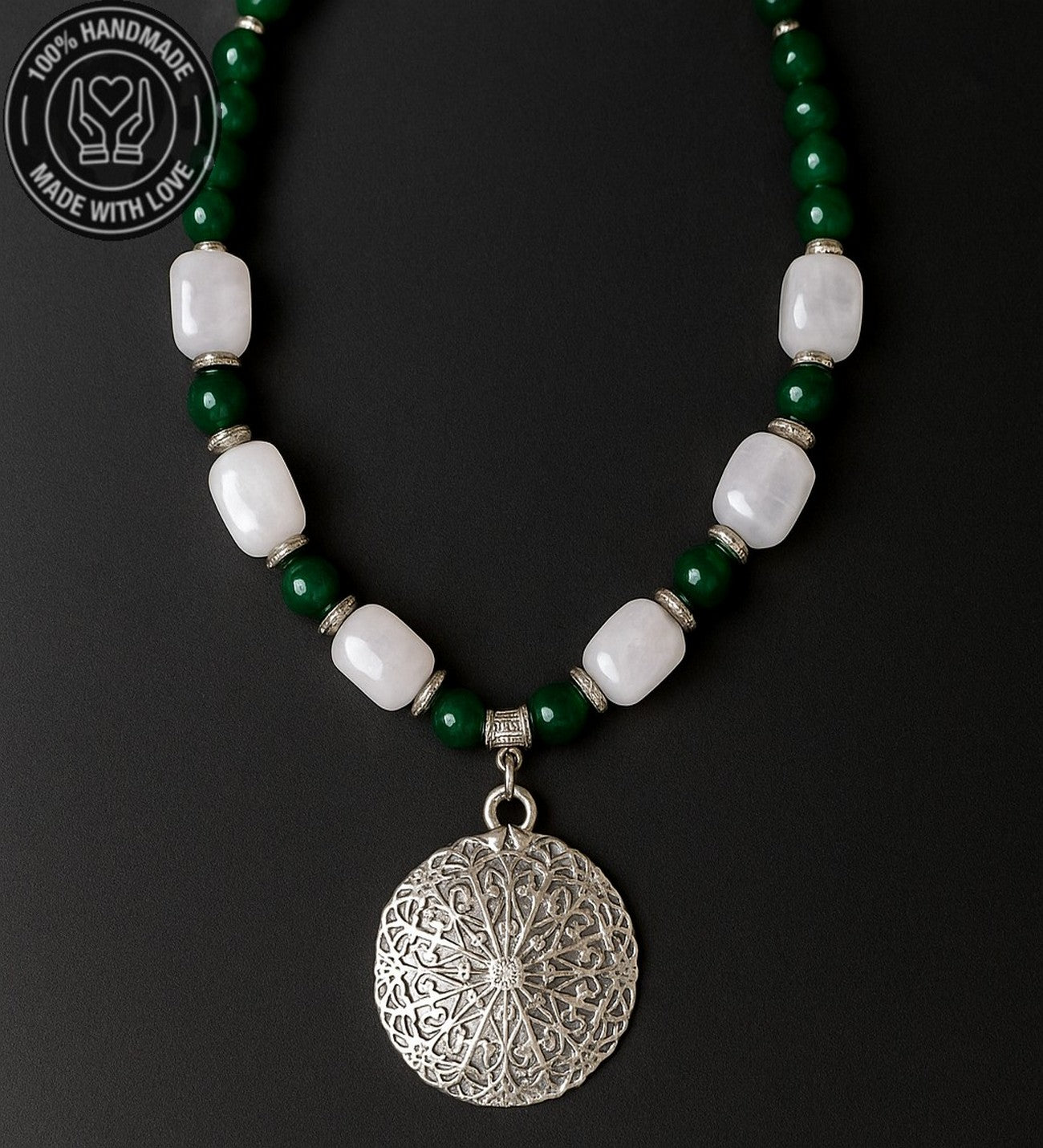 Dumanlı Kuvars Jasper Denge, Koruma Ve Pozitif Enerji Kolyesi