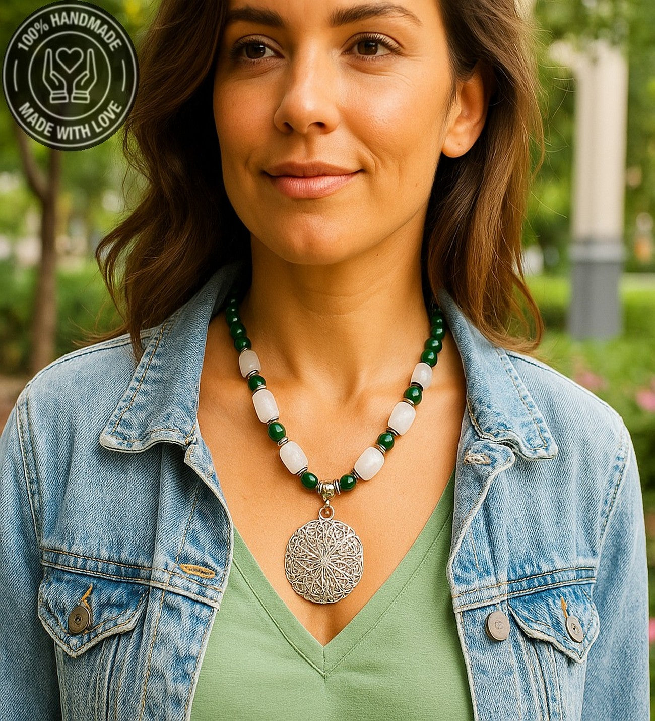 Dumanlı Kuvars Jasper Denge, Koruma Ve Pozitif Enerji Kolyesi