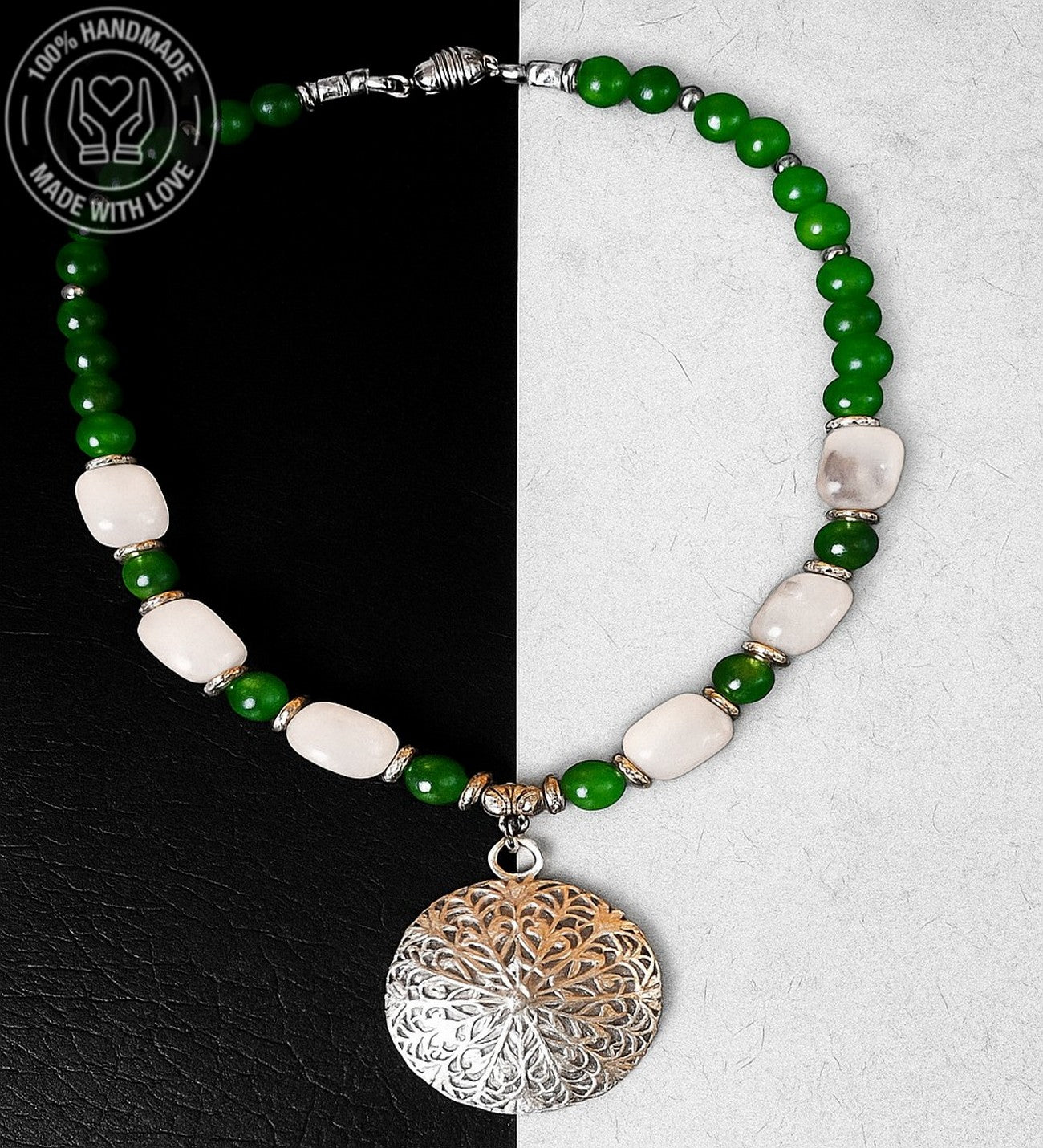 Dumanlı Kuvars Jasper Denge, Koruma Ve Pozitif Enerji Kolyesi